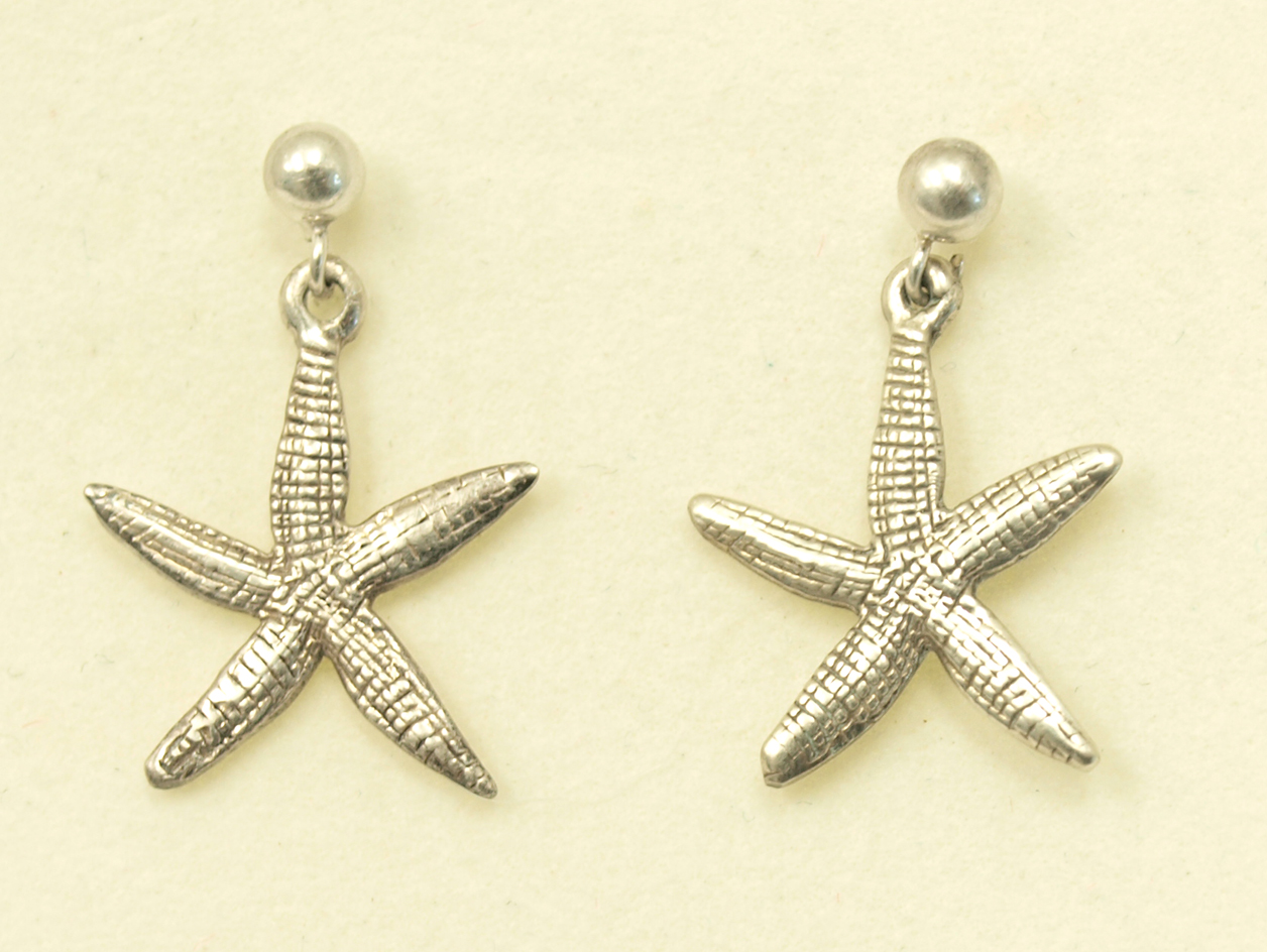Starfish Earrings-Sterling Silver
