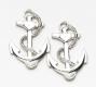 Anchor Earrings-Silver Anchor Earrings-Silver