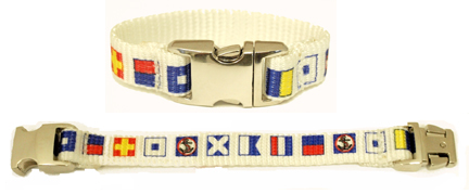 Nautical Bracelet, Silk Screened Code Flags Nautical Bracelet, Silk Screened Code Flags