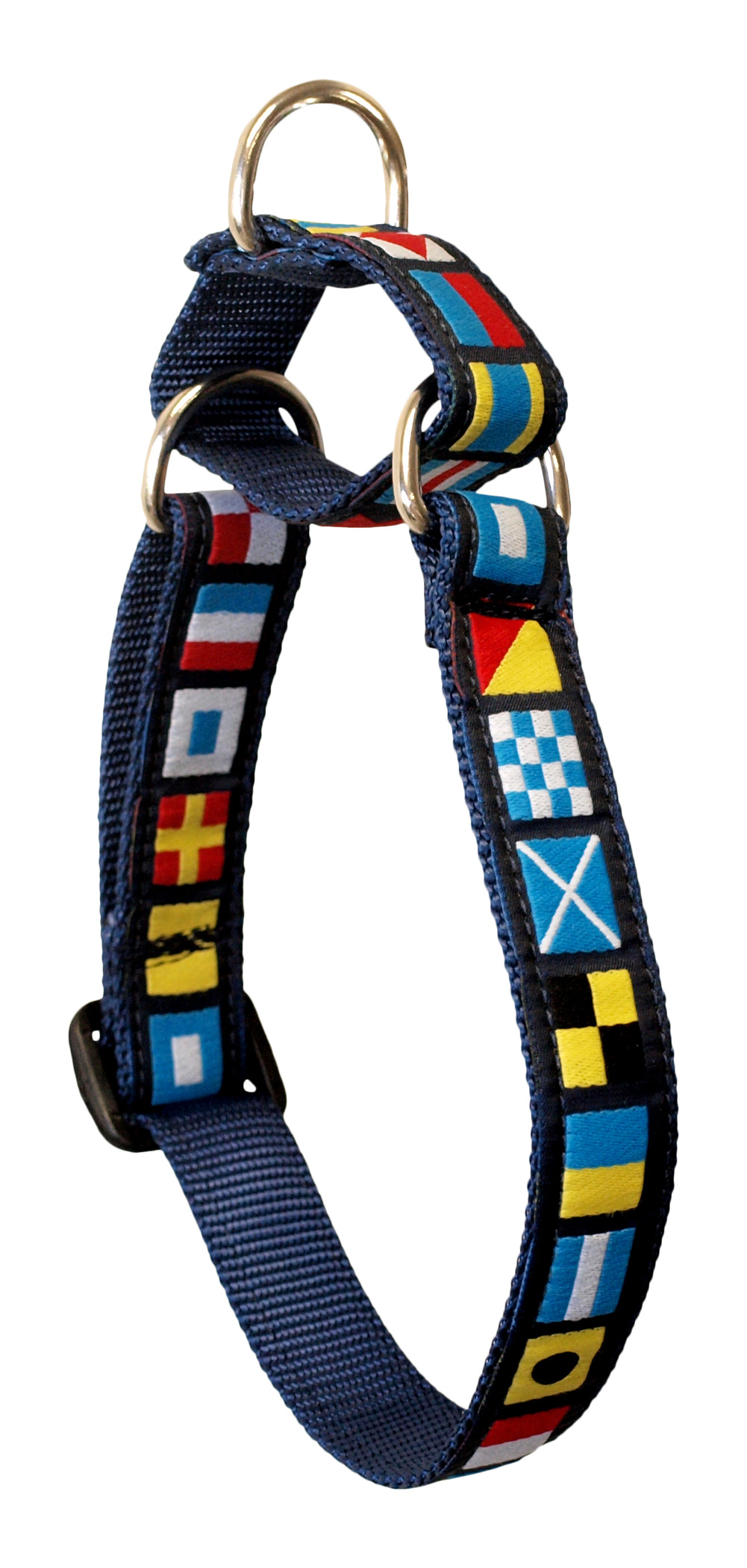 Martingale Adjustable Dog Collar, Nautical Code Flags Martingale Adjustable Dog Collar, Nautical Code Flags