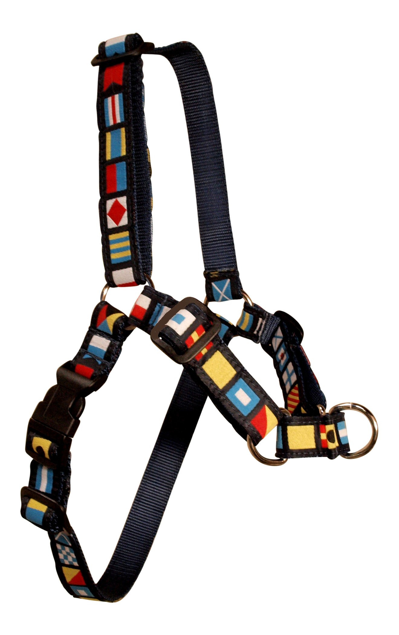 No-Pull Dog Harness with Nautical Code Flags No-Pull Dog Harness with Nautical Code Flags
